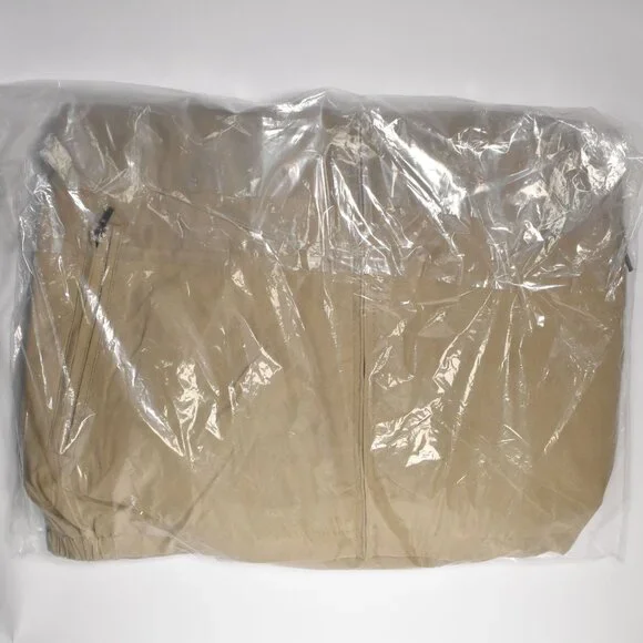 London Fog Mens Golf Jacket 2XL Camel Microfiber Lightweight Solid Zip Front NEW - Picture 7 of 9